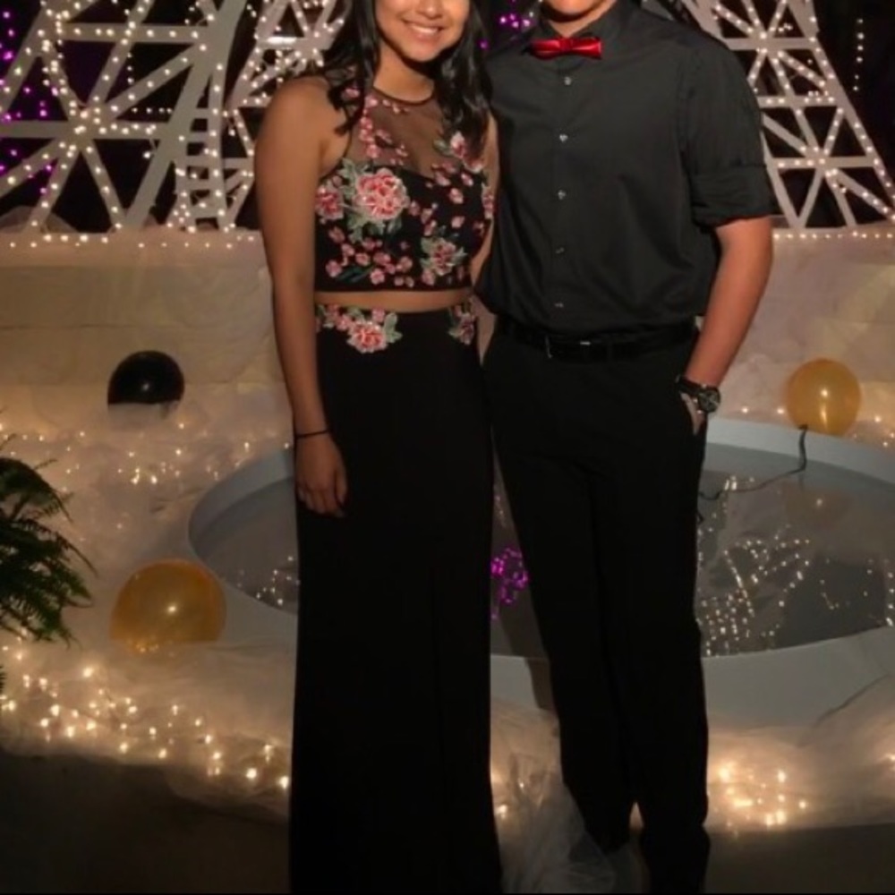 Two piece prom dress from David’s Bridal